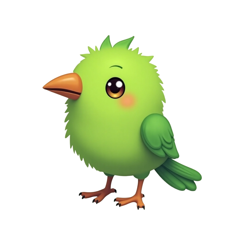 Cute Green Bird